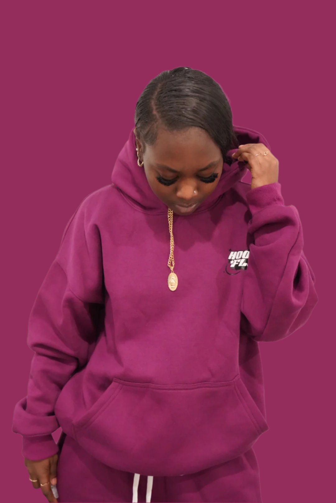 Purple Classic Oversize Streetwear Hoodie