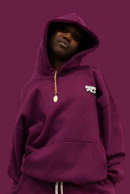 Purple Classic Oversize Streetwear Hoodie