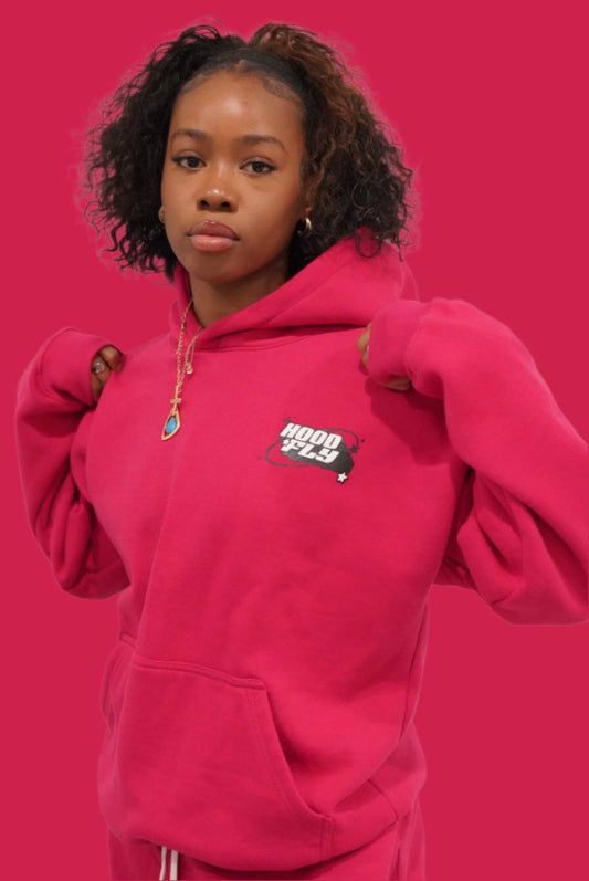 Pink Classic Oversize Streetwear Hoodie