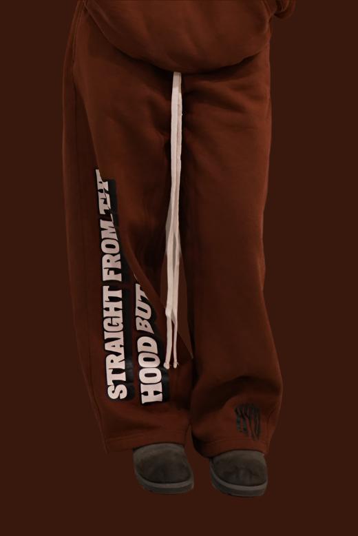 Brown Classic Oversize Streetwear Sweats