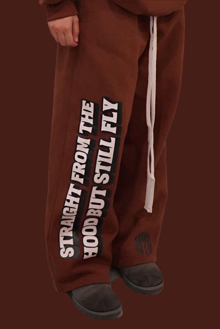 Brown Classic Oversize Streetwear Sweats