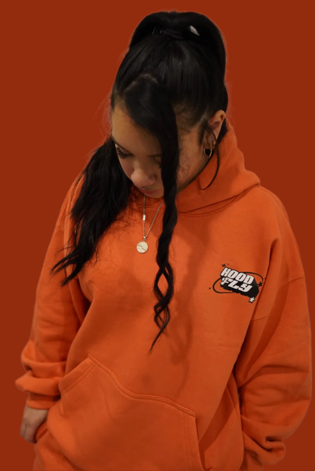 Orange Classic Oversize Streetwear Hoodie