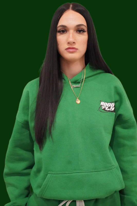 Green Classic Oversize Streetwear Hoodie