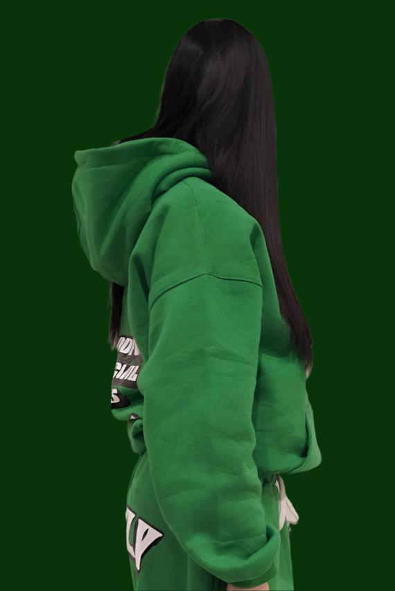 Green Classic Oversize Streetwear Hoodie