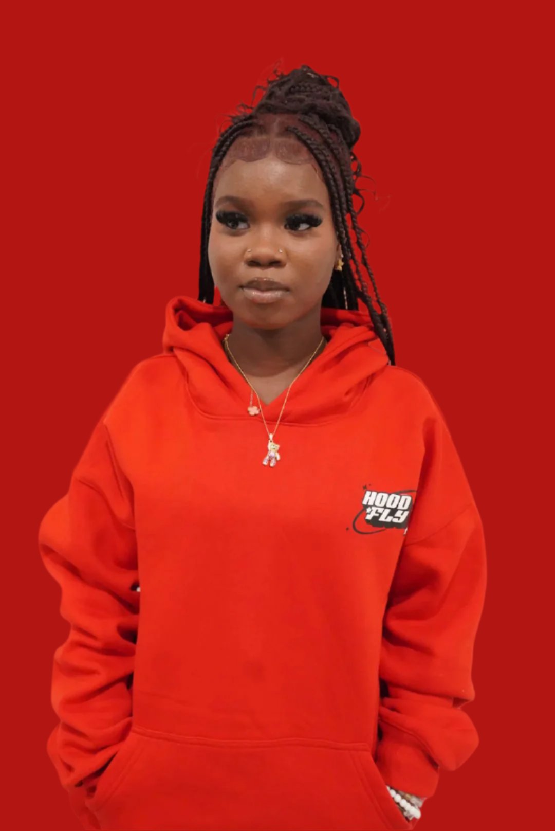 Red Classic Oversize Streetwear Hoodie