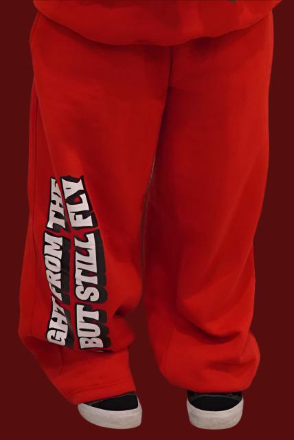 Red Classic Oversize Streetwear Sweats