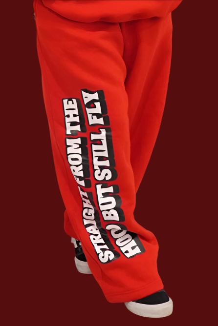 Red Classic Oversize Streetwear Sweats