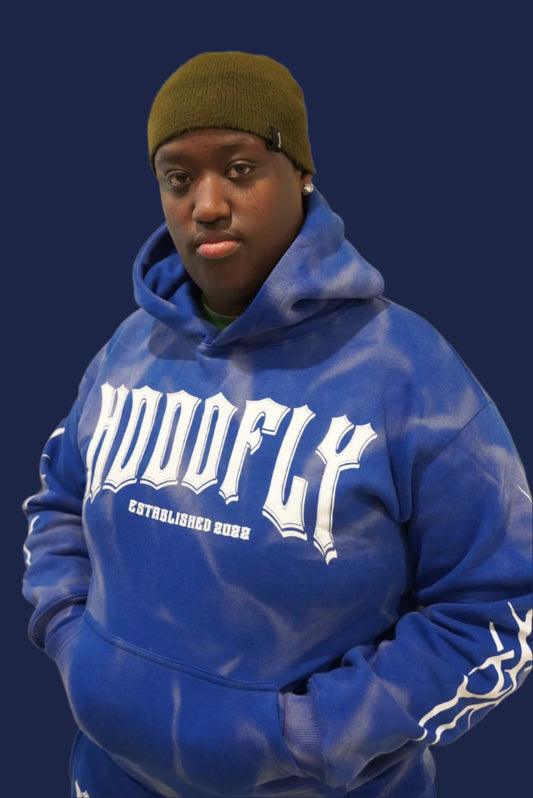 Blue Retro Oversize streetwear Hoodie