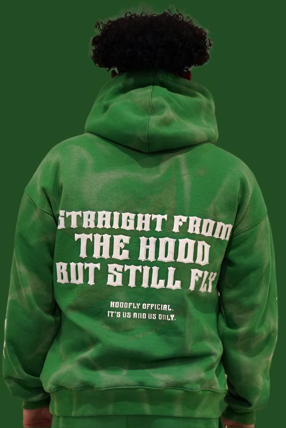 Green Retro Oversize streetwear Hoodie