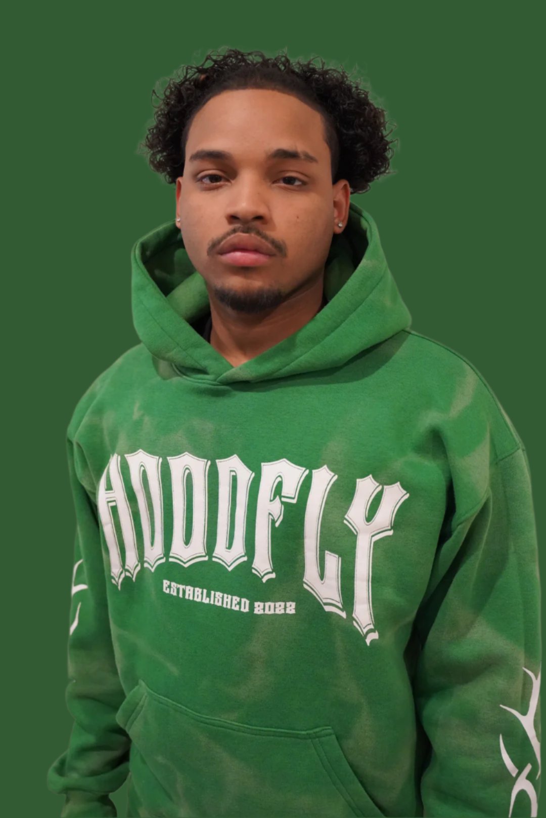 Green Retro Oversize streetwear Hoodie