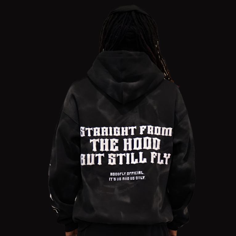 Black Retro Oversize Streetwear Hoodie