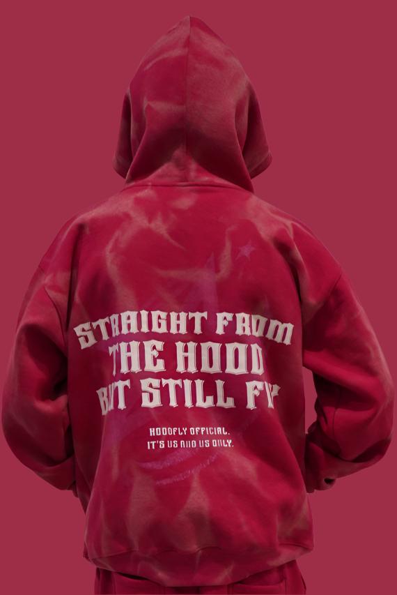 Pink Retro Oversize Streetwear Hoodie