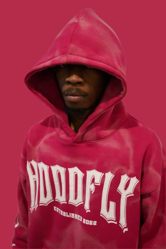 Pink Retro Oversize Streetwear Hoodie