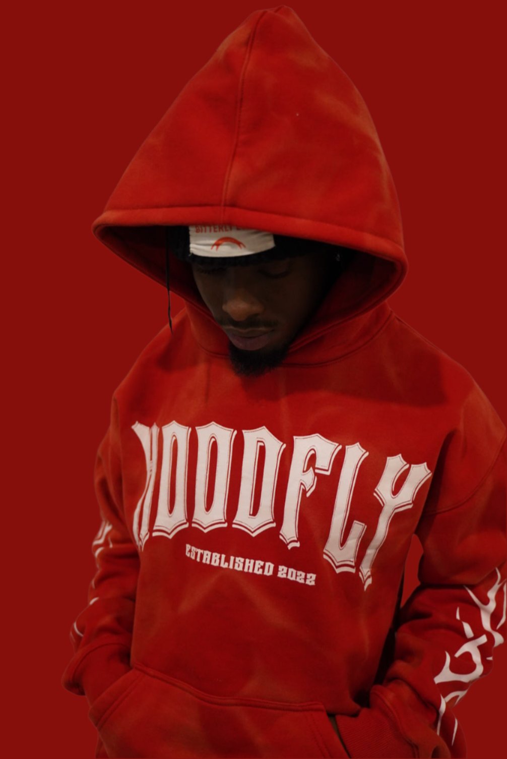 Red Retro Oversize Streetwear Hoodie